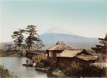 KUSAKABE KIMBEI (1841-1934) A rich album with 50 photographs of Japan, each artfully hand-colored.